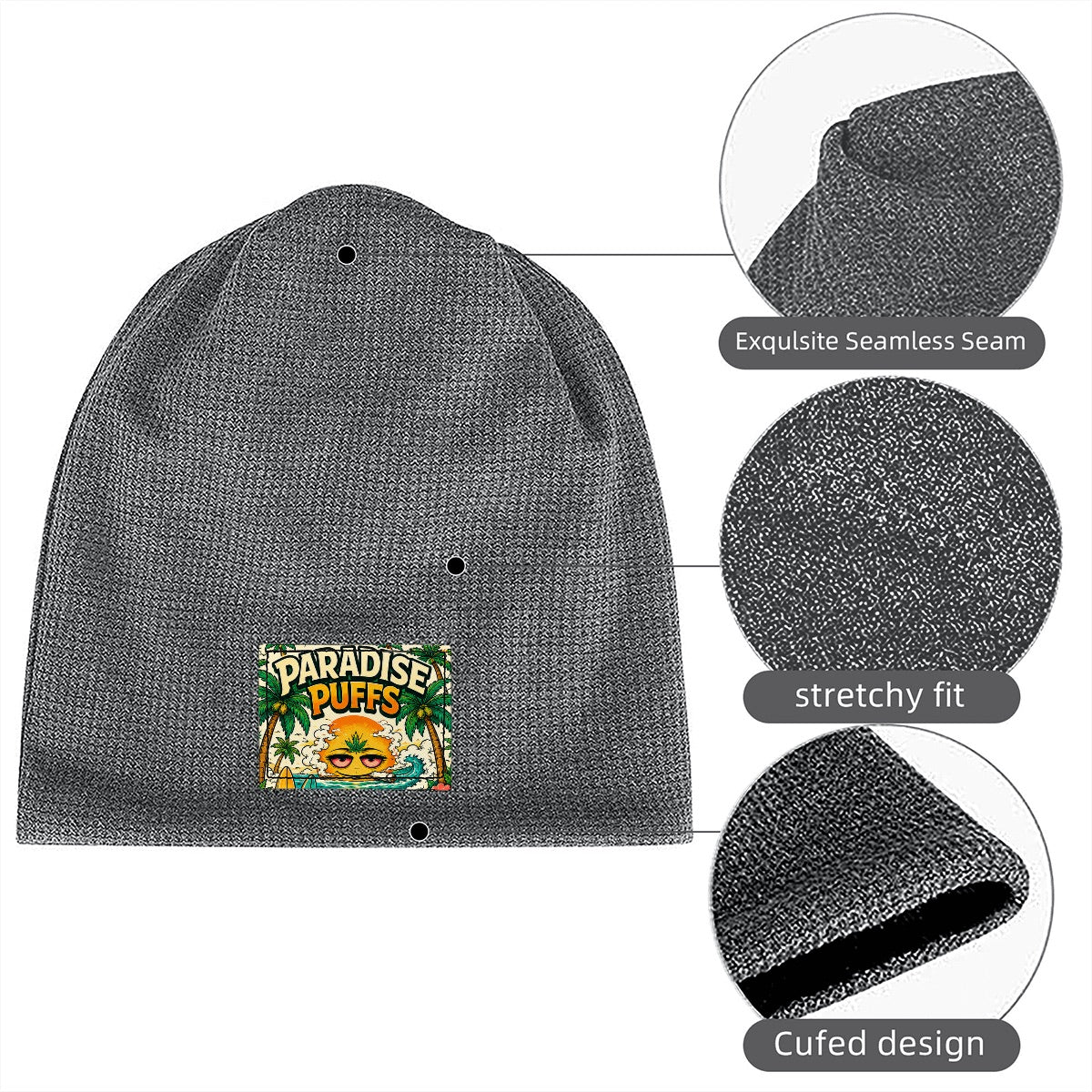 Waffle Knit Pullover Hat
