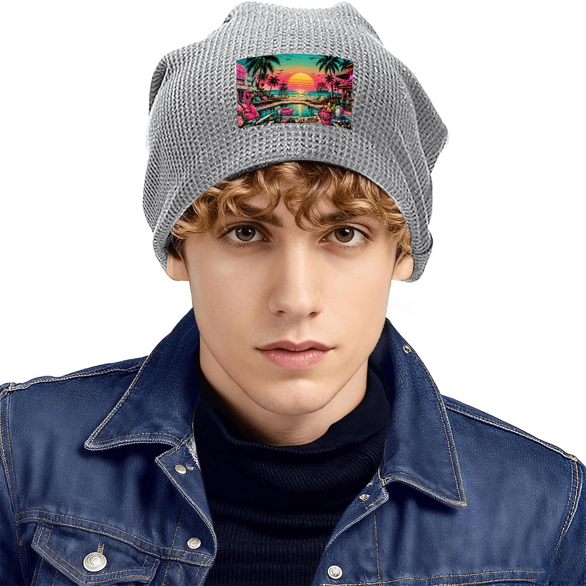 Waffle Knit Pullover Hat