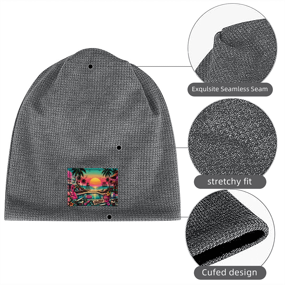 Waffle Knit Pullover Hat