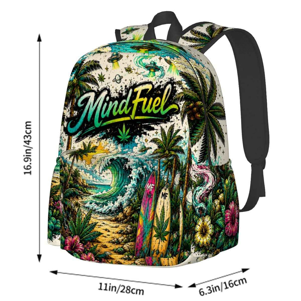 Large Capacity Oxford Backpack with Cloth Side Pockets