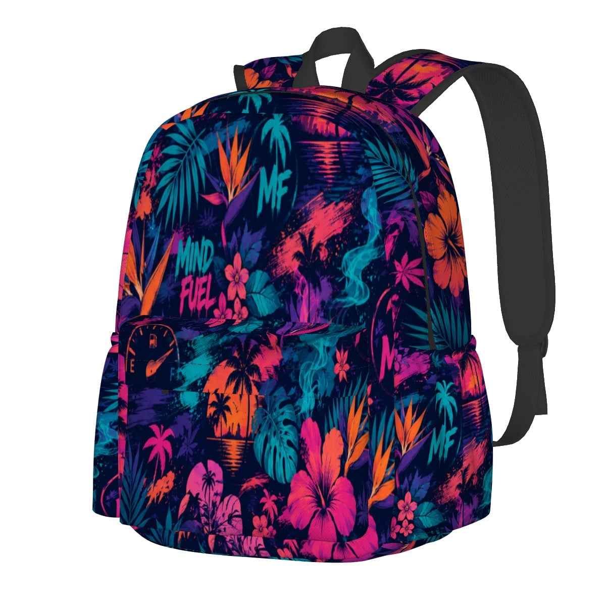 Large Capacity Oxford Backpack with Cloth Side Pockets