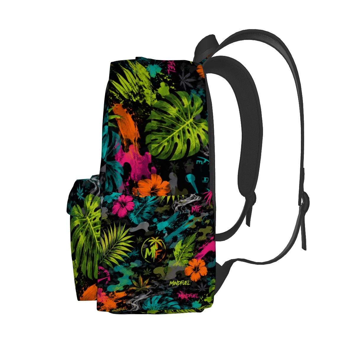 Large Capacity Oxford Backpack with Cloth Side Pockets