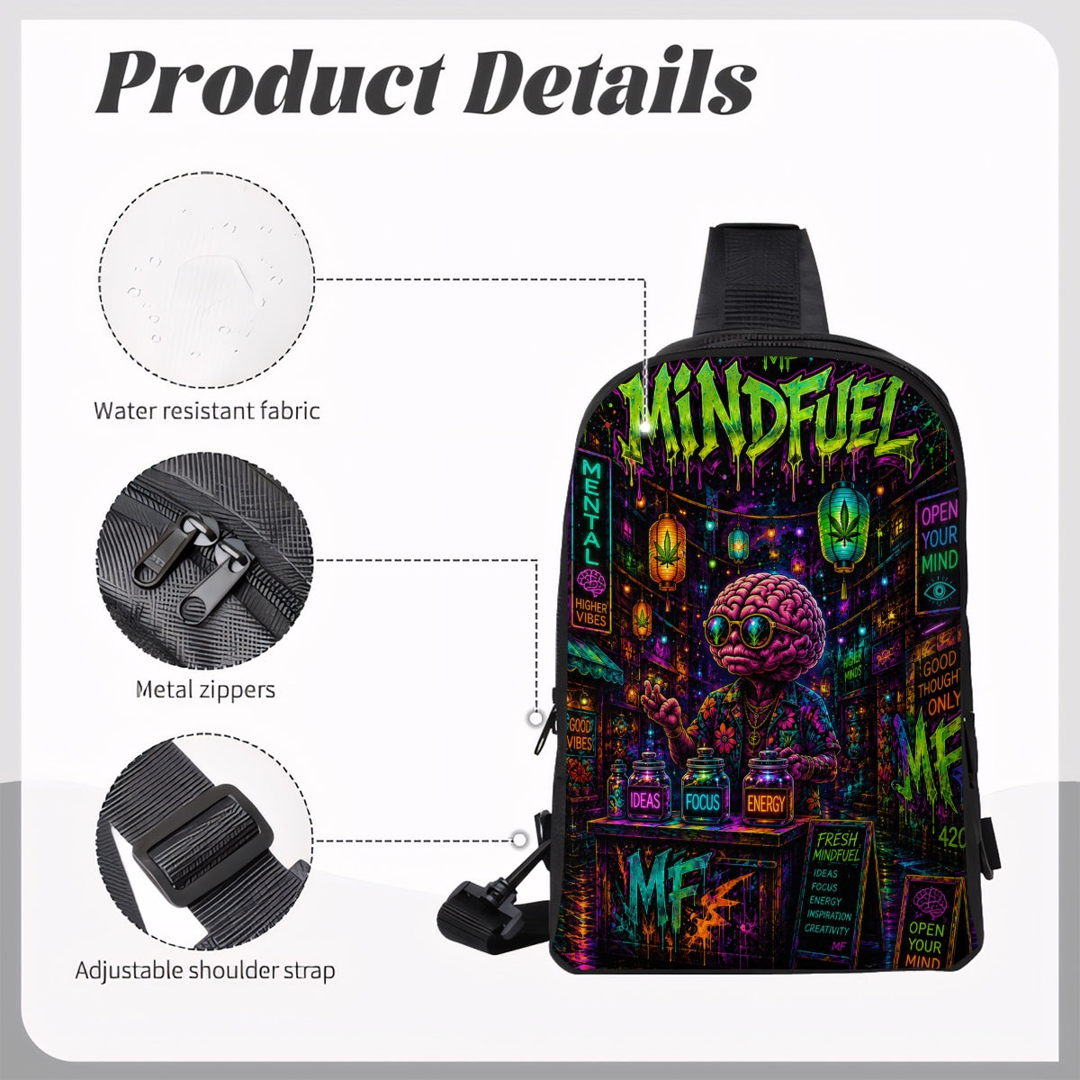 Double Layer CrossBody Bag Chest Bag