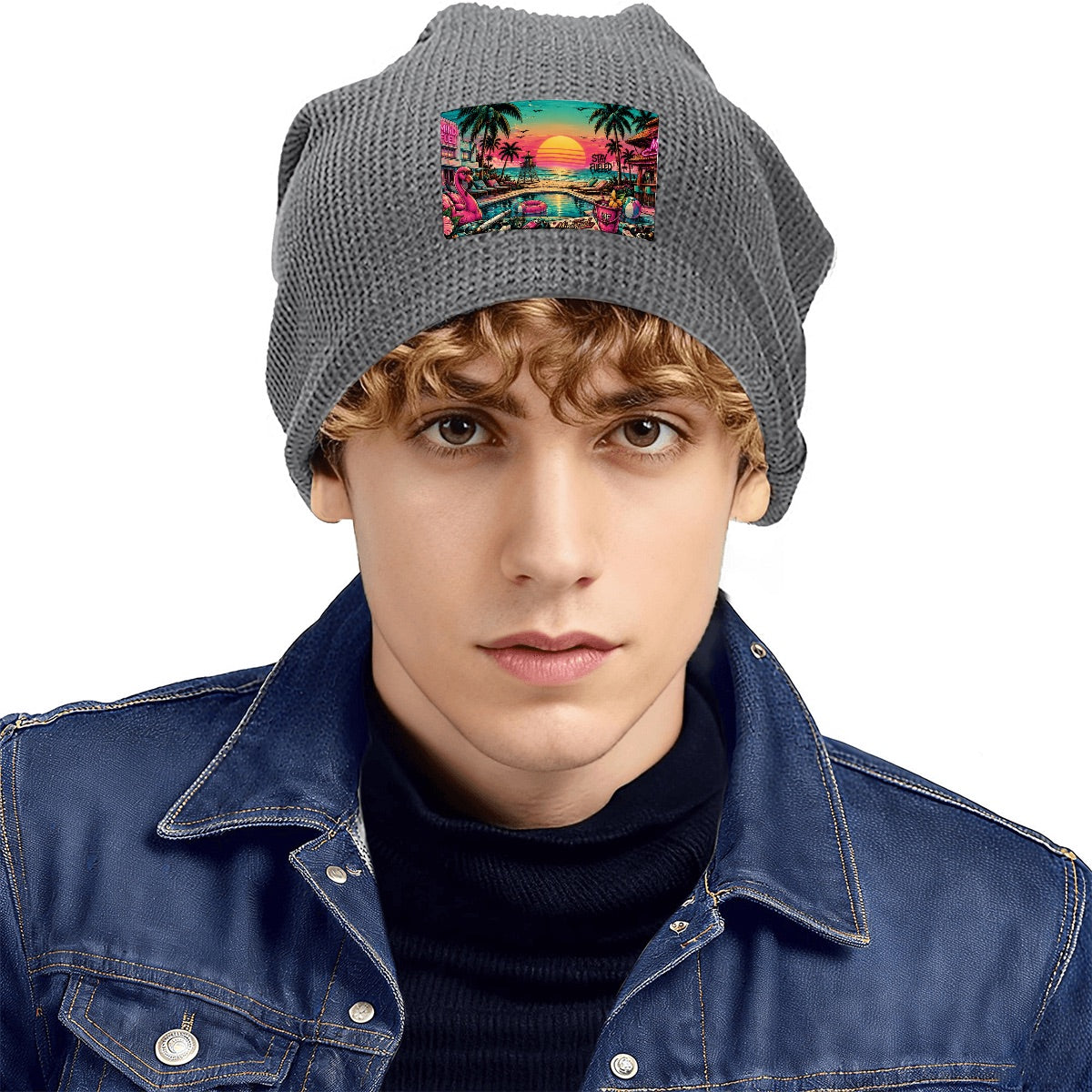 Waffle Knit Pullover Hat