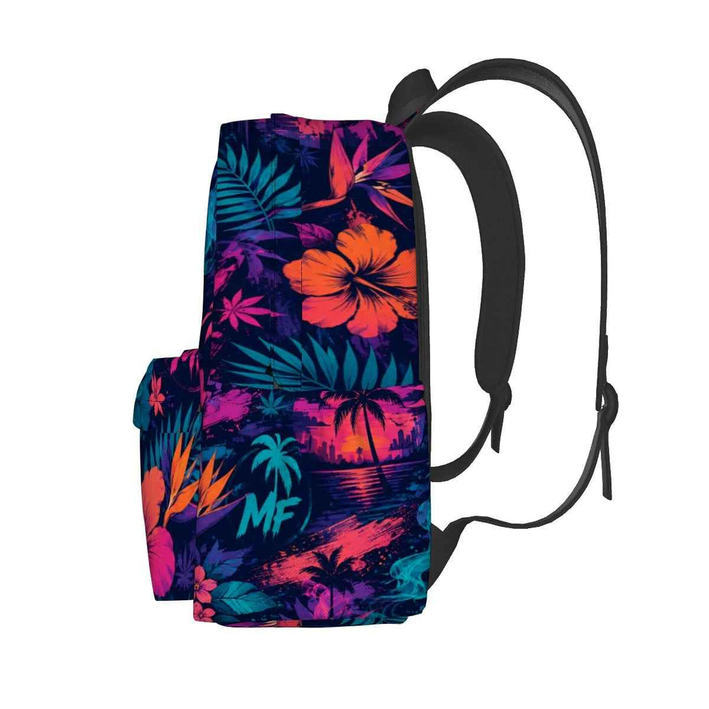 Large Capacity Oxford Backpack with Cloth Side Pockets