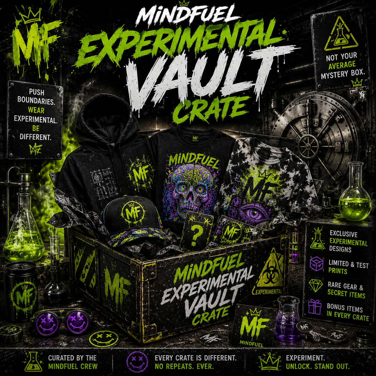 MindFuel Experimental Vault Crate – Limited Edition Mystery Collection
