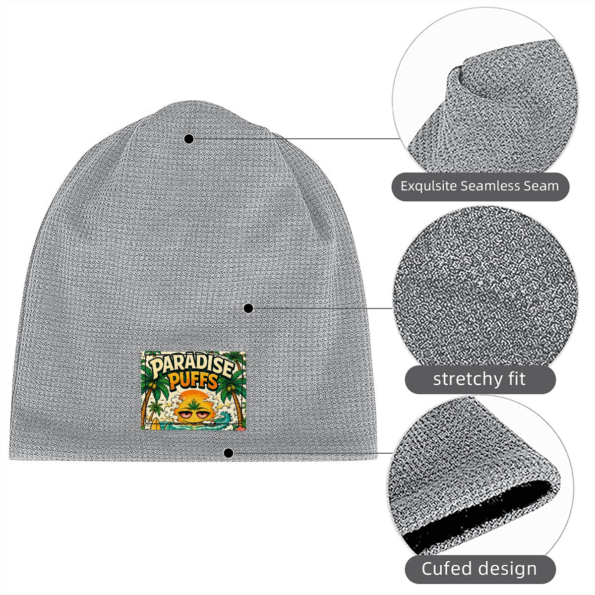 Waffle Knit Pullover Hat