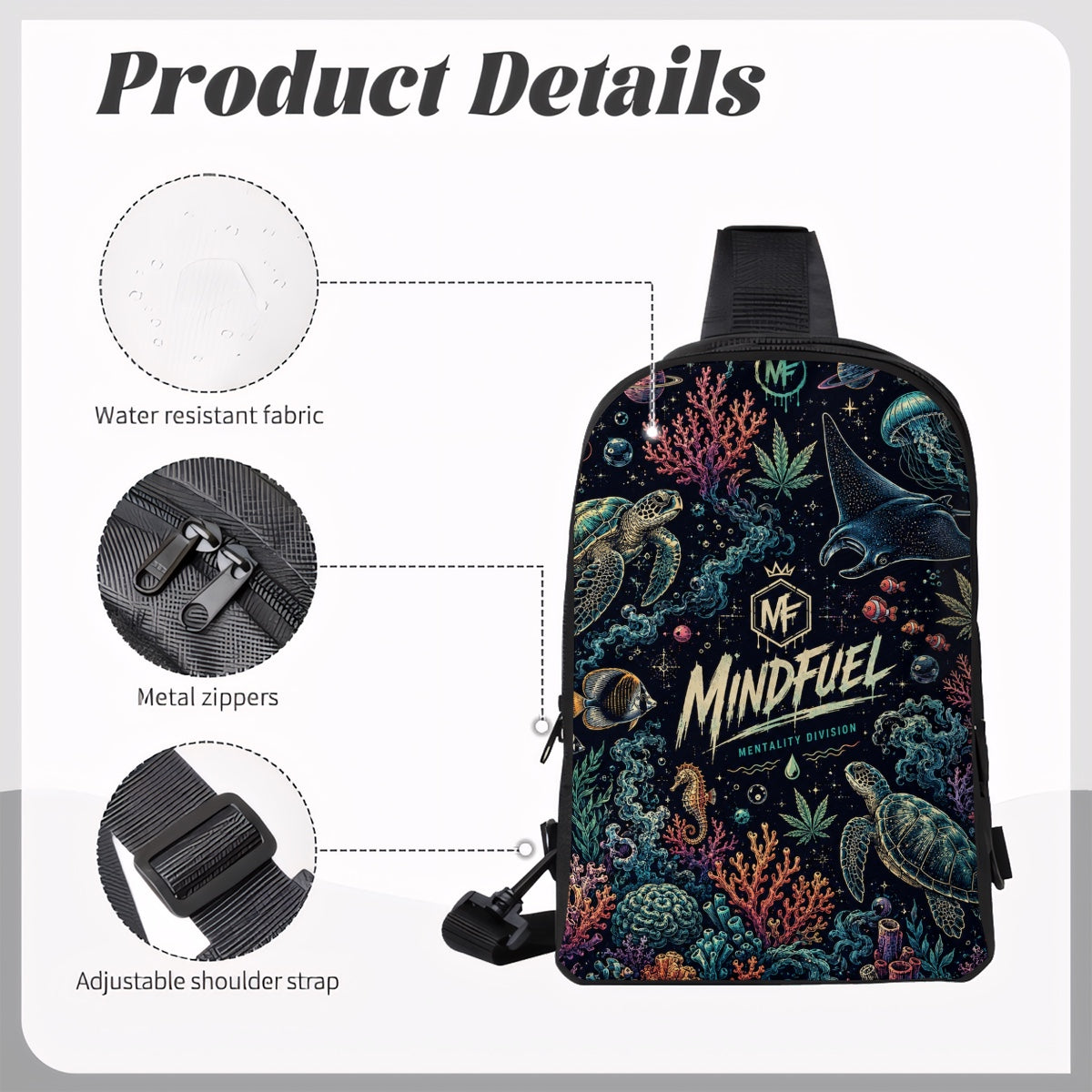 Double Layer CrossBody Bag Chest Bag