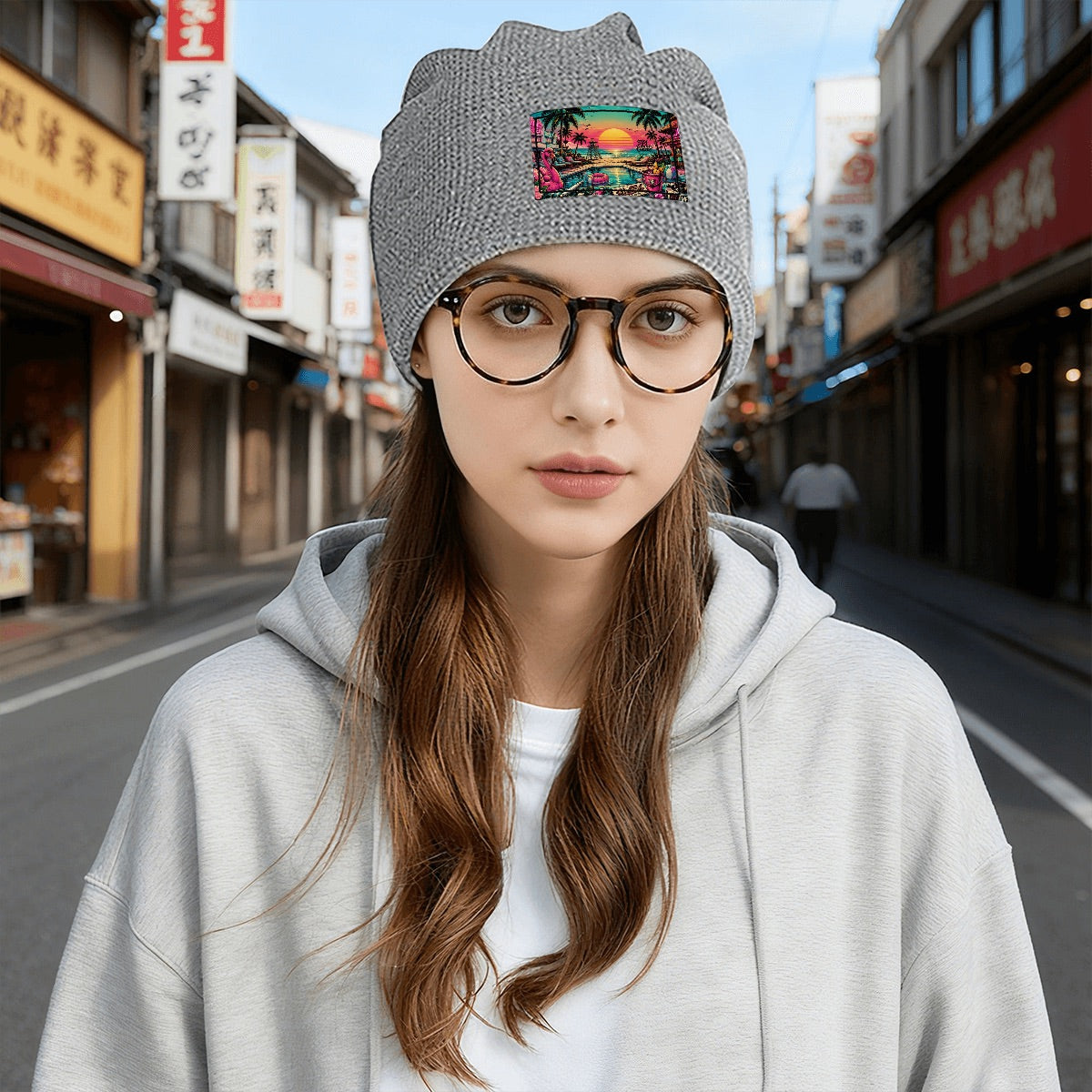 Waffle Knit Pullover Hat