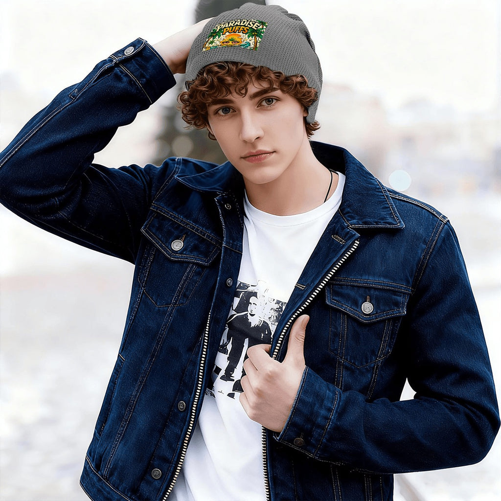 Waffle Knit Pullover Hat