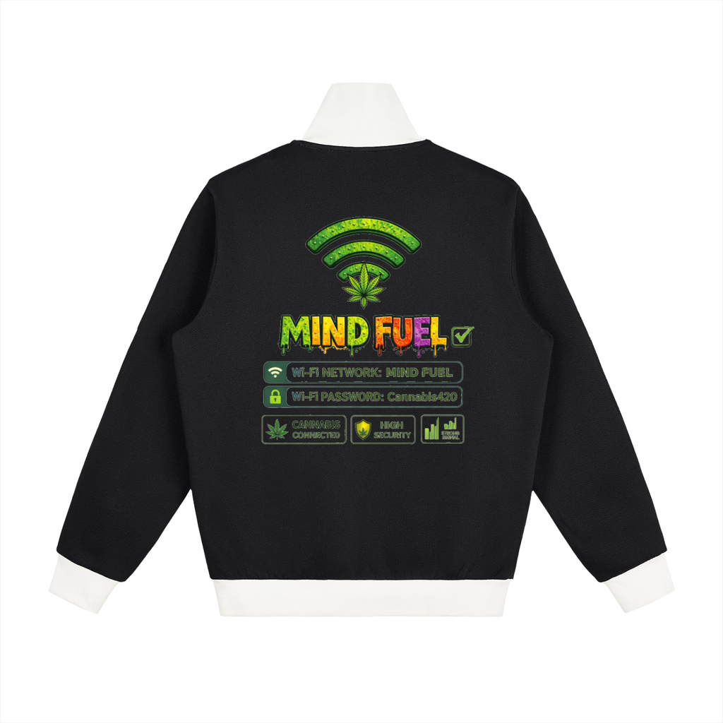 Contrast Side Stripe Fleece Track Jacket