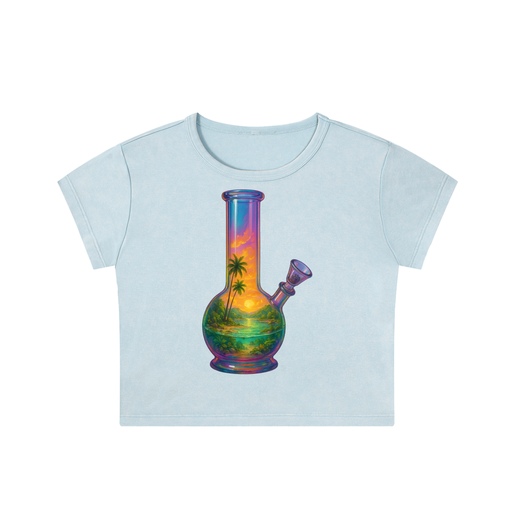 Snow Washed Crop Top