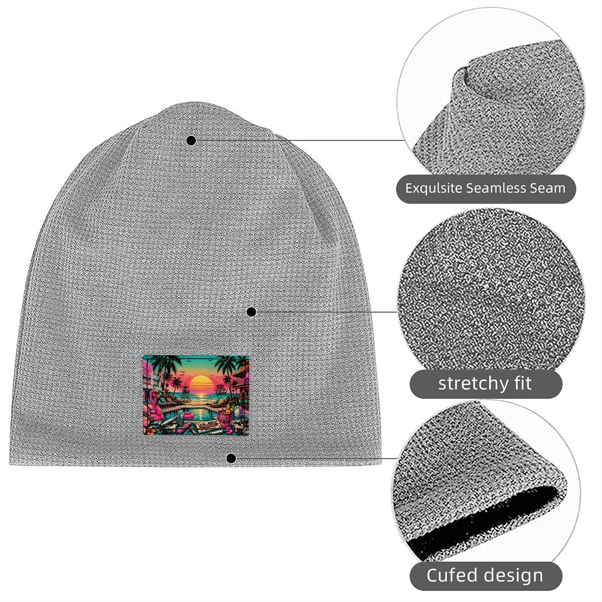 Waffle Knit Pullover Hat