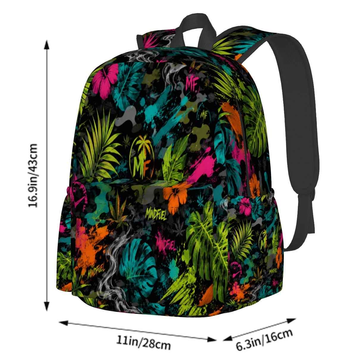 Large Capacity Oxford Backpack with Cloth Side Pockets