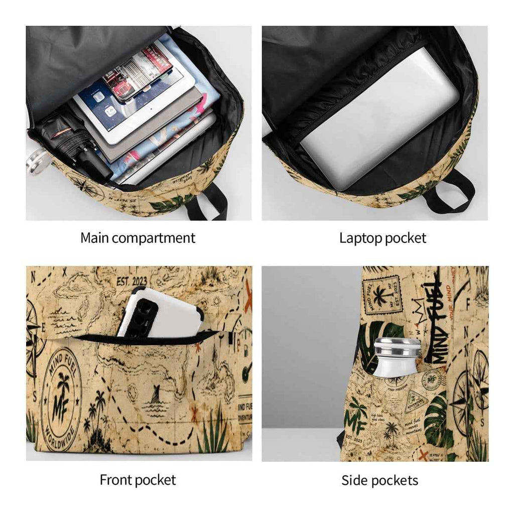Large Capacity Oxford Backpack with Cloth Side Pockets 15CD0D1192FA44DA905099EC69368743