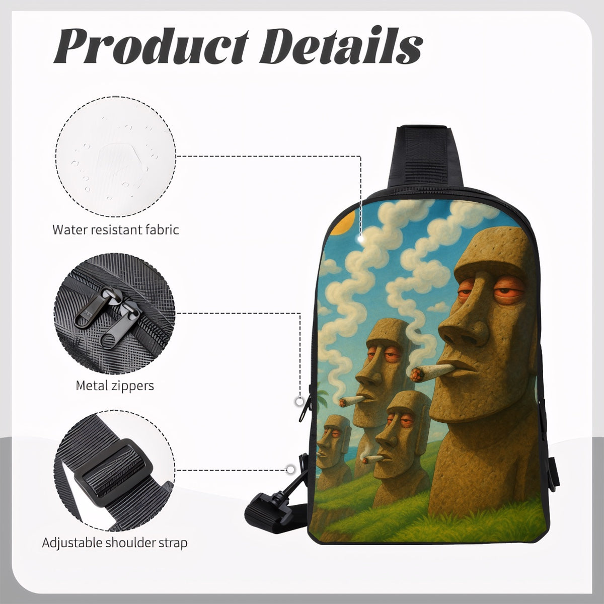 Double Layer CrossBody Bag Chest Bag