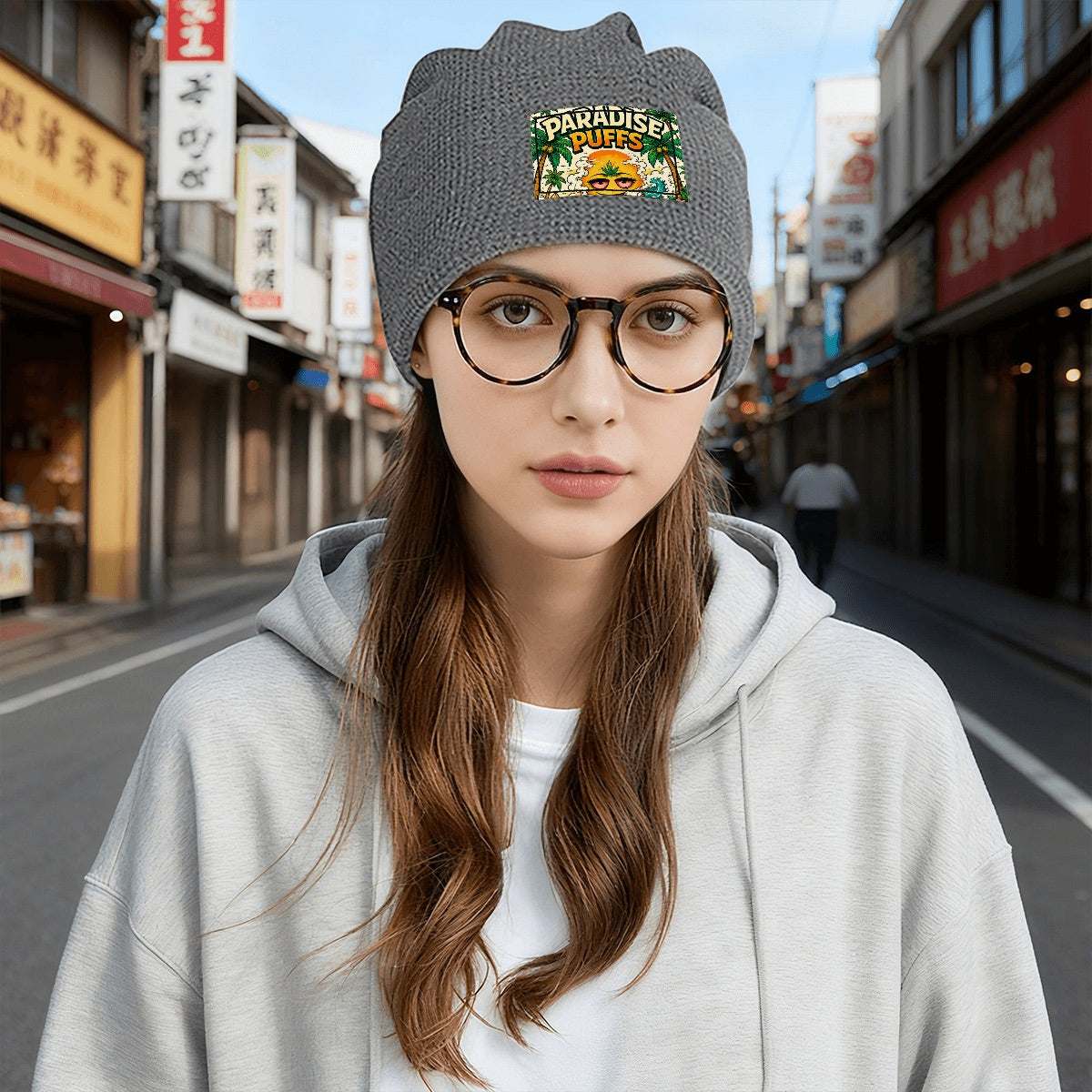 Waffle Knit Pullover Hat